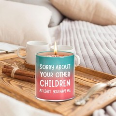 Unique 9oz Gardenia Scented Candle with Humorous Quote, Perfect for Mom’s Gift