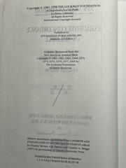 New American Standard Exhaustive Concordance of the Bible Hebrew-Aramaic & Greek