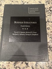 Business Structures by David Epstein 4th Edition 2015 HC EXCELLENT FS