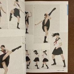 Real Action Pose Collection 01 High School Girl Action Art Book Illustration