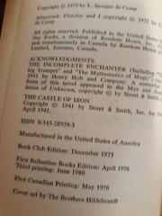 The Compleat Enchanter, de Camp & Pratt, Del Rey Fantasy PB 1980, Good