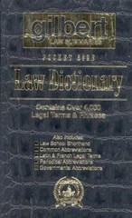 Gilbert Law Summaries Pocket Size Law Dictionary: Black by Gilbert Law Summaries