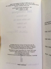 4 NOVELS: THE GETAWAY, THE KILLER INSIDE ME, THE GRIFTERS, POP. 1280 – 1ST. ED.