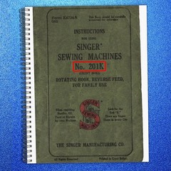 SINGER 201K Instruction Manual – STEEL WIRE BINDING – PROTECTIVE FRONT & BACK