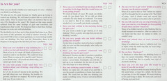 Three new Alcoholics Anonymous leaflets, 2 single-fold, 1 bi-fold, Great Britain