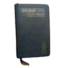 Saint Joseph Daily Missal Confraternity Version Catholic Prayer Leather 1959