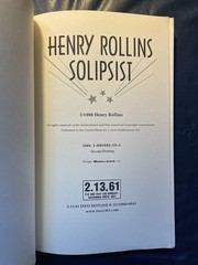 Solipsist (Henry Rollins) Rollins, Henry