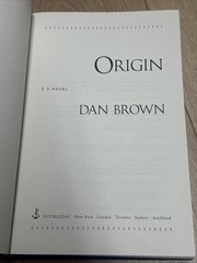 Origin – A Novel by Dan Brown (2017, Hardcover) 1st Edition, 1st Printing
