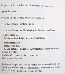 Texas Log Buildings: A Folk Architecture (Paperback or Softback) 1978 Illustrate