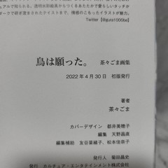 Chacha Goma Art Book First Edition Sora The Bird Wished Illustration
