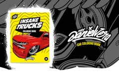 Insane Trucks Coloring Book: Fun Pickups Trucks Adventure with 60 Coloring Pages