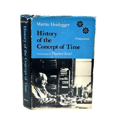 History of the Concept of Time by Martin Heidegger 1985 Hardcover Philosophy