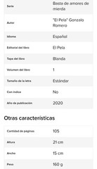 LIBRO”BASTA DE AMORES DE MIERDA”, VOL. 1 PAPEL De Pela Gonzalo Romero Español