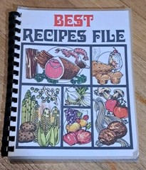 Vintage Best Recipes File Book 1973 Cook Bright of America Vintage Food Graphic