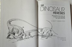 The Dinosaur Heresies by Robert T. Bakker 1986 Edition Vintage Hardcover Book