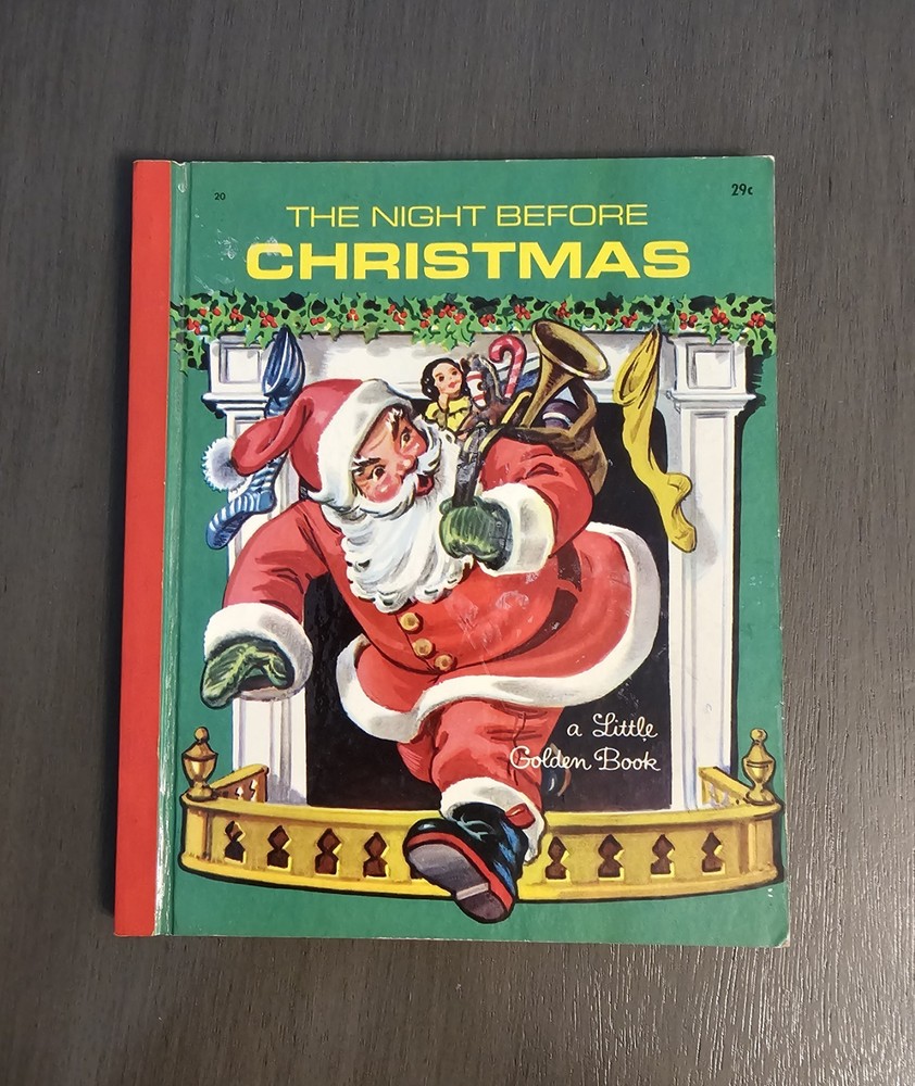 Vintage The Night Before Christmas Children’s Book golden press 1949