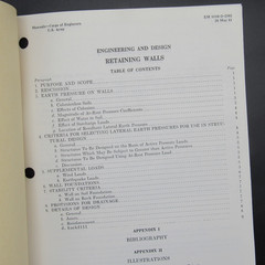 US Army Corp of Engineers Prints: 1965 Retainging Walls. 1991 Pile Foundations