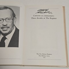 Frank Miller Cartoons as Commentary HC 1983 1st Ed Illustrated Signed Inscribed