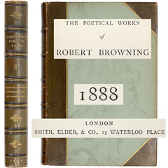 ROBERT BROWNING LEATHER BOUND FINE BINDING POETRY 1888 VOL 6 ONLY SMITH ELDER UK