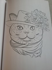 Cats With Hats COLORING BOOK – 2025 Publication – 40 Designs For Stress-Free Fun