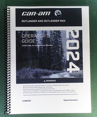 2024 Can-Am Outlander 850 XT Owner’s Manual: 276 Pages & Clear Covers