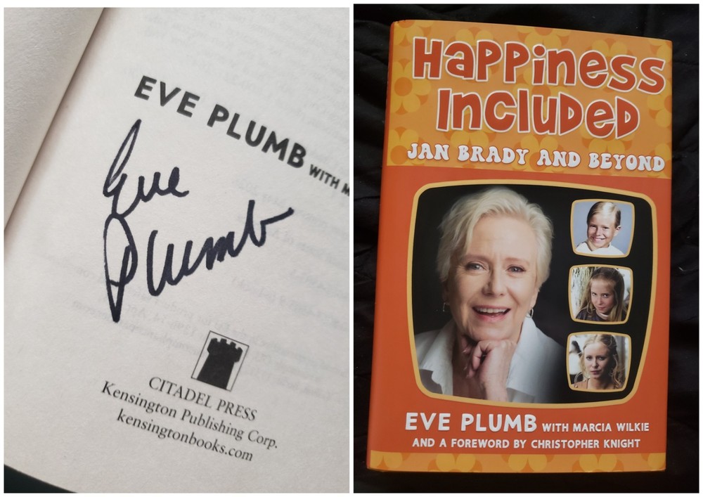 Eve Plumb Signed “Happiness Included” Jan Brady Bunch HC Book 1st/1st