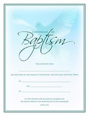 Baptism Certificate (Pk of 6) – Coated, Full Color (Miscellaneous Print)