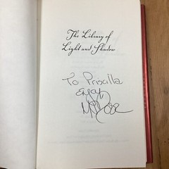 Library of Light and Shadow : A Novel by M. J. Rose. Inscribed&Signed. Hardcover