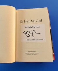 So Help Me God by Mike Pence Signed First Edition Hardcover Book