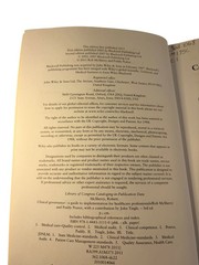Clinical Governance McSherry Pearce 2011 Third Ed Healthcare WILEY-BLACKWELL
