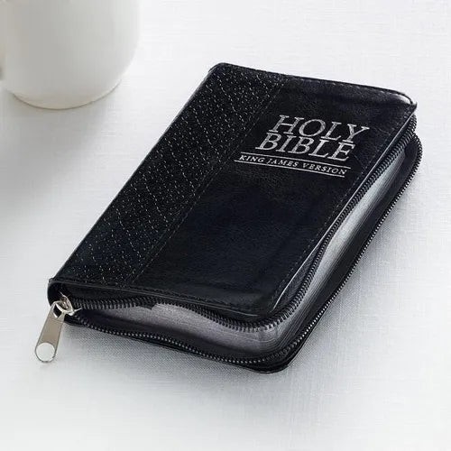 KJV Mini Pocket Edition: Zippered Black – Imitation Leather