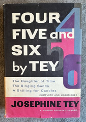Four Five and Six by Josephine Tey 1952 BCE Vintage Hardcover Murder Mystery DJ