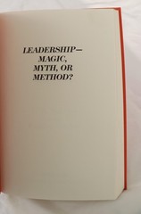 Leadership—Magic, Myth, Or Method? McLean Weitzel Amacom HC Business Mgmt 1991