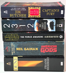 Sci Fi Fantasy Paperback Lot x5 Dune American Gods Star Wars Force Awakens 2312