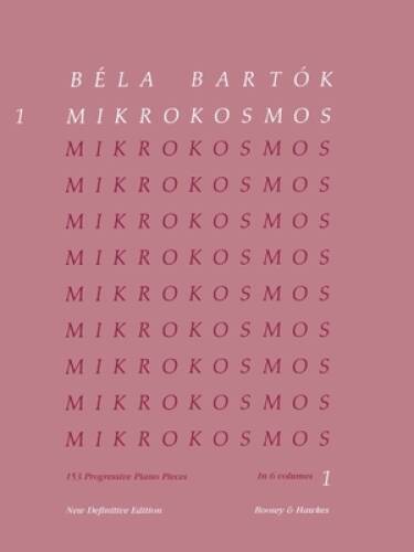 Mikrokosmos Volume 1 Pink: Piano Solo (English, French, German, & Hun – GOOD