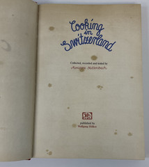 Cooking in Switzerland by Marianne Haltenbach 1989 HC