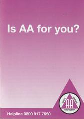 Three new Alcoholics Anonymous leaflets, 2 single-fold, 1 bi-fold, Great Britain