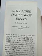 Still More Single Shot Rifles James J Grant Hardcover 211 Pages 1979 DJ Guns