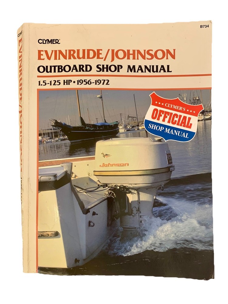 Clymer Evinrude Johnson OFFICIAL Outboard Shop Manual 1.5-125HP 1956-1972 8734