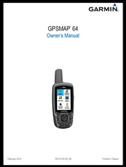 Garmin GPSMAP 64 Owners Manual: 18 Pages, Color, Free Shipping