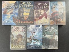 Brian Jacques-7 Hardcover Book Lot w/ Dust Jackets-Redwall & Flying Dutchman 1st