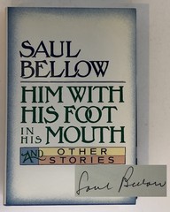 ✍️ Saul Bellow SIGNED 1st Ed “Him With His Foot in His Mouth” + Kroch’s Bookmark