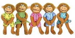 Eileen Christelow Five Little Monkeys Finger Puppet Playset (Merchandise)