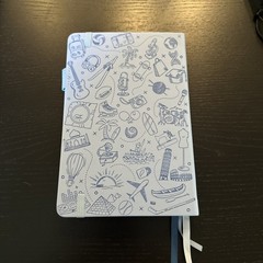 Clever Fox Bucket List Journal Hardcover – Medium Size 5.3″x7.7″ – Light Blue