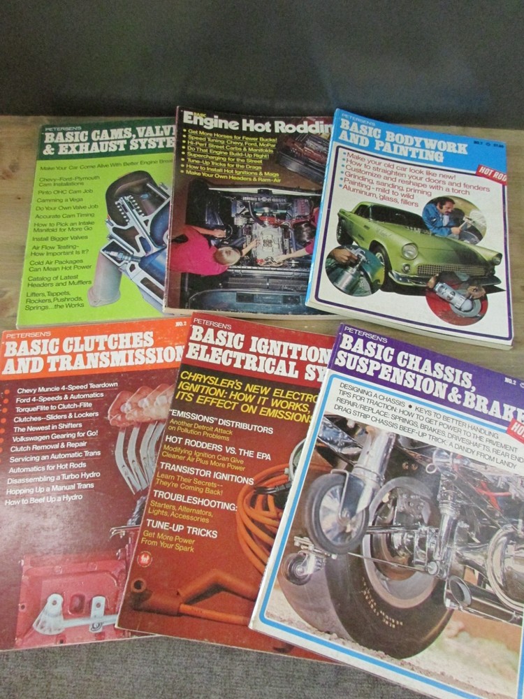 Lot of 6 Petersen Basic Bodywork, Engine, Chassis, Ignition, Engine BOOKS