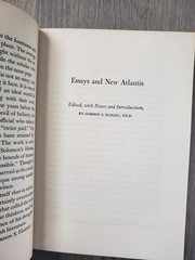 Essays and New Atlantis by Francis Bacon , 1942 Hardcover Walter Black CC