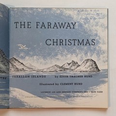 Edith and Clement Hurd The Faraway Christmas hc/dj vintage children’s book