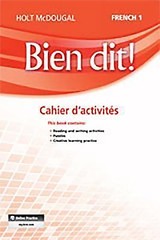 Cahier d’Activités Student Edition Levels 1a/1b/1 by Holt Mcdougal