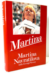 Martina, Autobiography, George Vecsey & Martina Navratilova, 1985 HCDJ 1st print