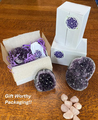 Natural Amethyst Cluster with Polished Edges [4 to 5 Lb.] Real Raw Geode Healing